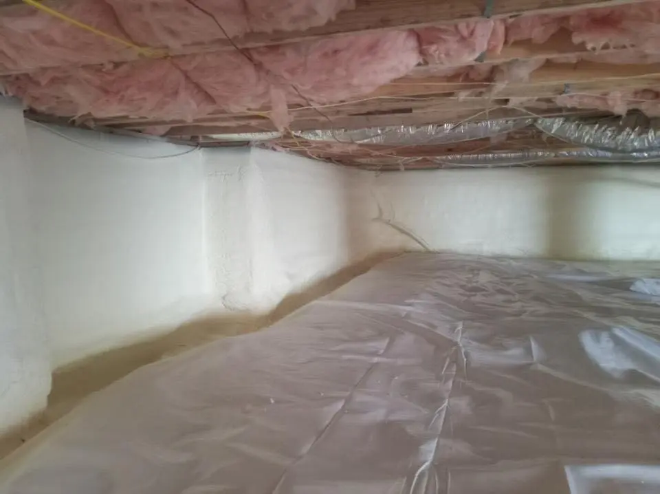Crawl space encapsulation with closed-cell spray foam for Attic Insulation in Waupun