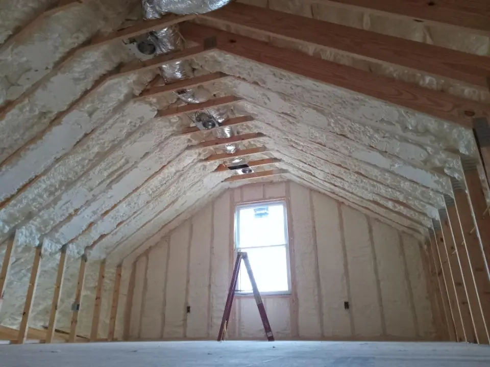 Spray foam roofing application for Crawl Space Insulation project in Waupun